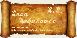 Maša Makulović vizit kartica